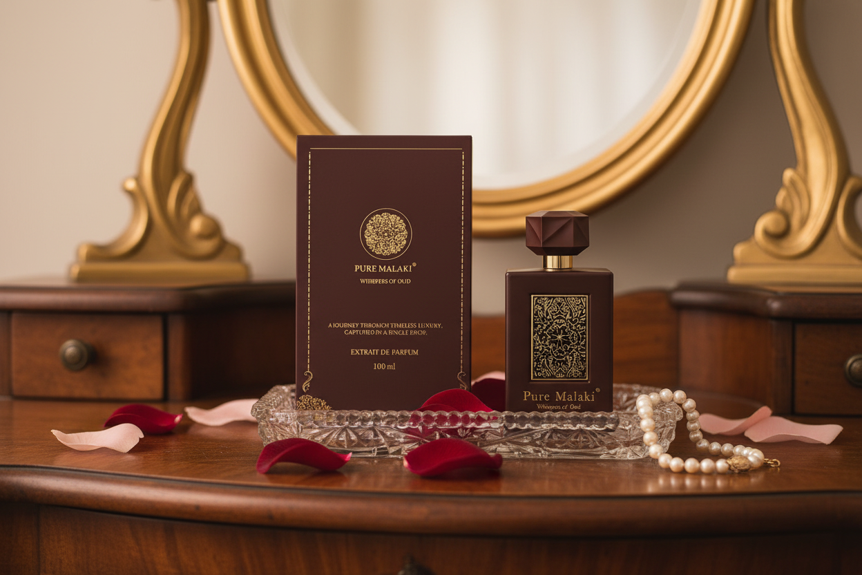 Pure Malaki Whispers of Oud gestyled op kaptafel