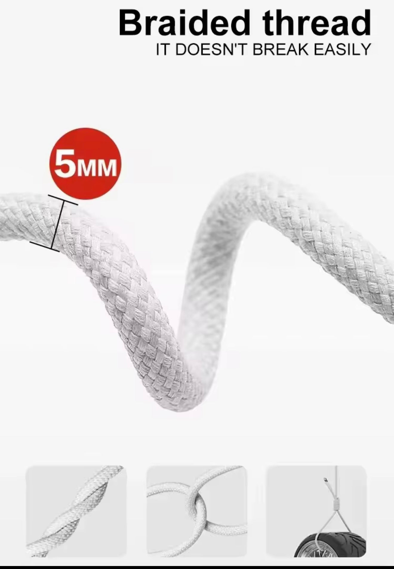 USB-C naar USB-C Kabel 240W Gevlochten 2 Meter