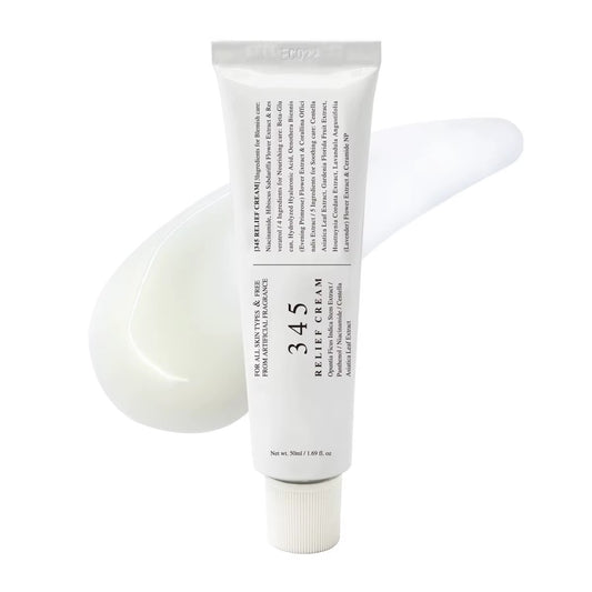 Dr. Althea 345 Relief Cream tube met crème swatch
